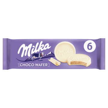 Milka Choco Wafer Koekjes met Witte Chocolade 6 Stuks 180g