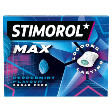 Stimorol Max Kauwgom Peppermint Sugar Free 9 Stuks 19 8g