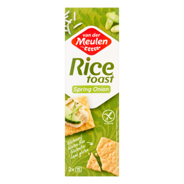 Van Der Meulen Rice Toast Spring Onion 2 x 15 Stuks 65g