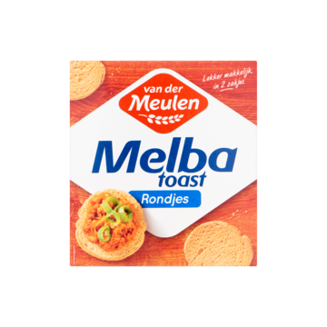 Van Der Meulen Melba Toast Rondjes 110 G Bij Jumbo van der meulen kopen in de aanbieding