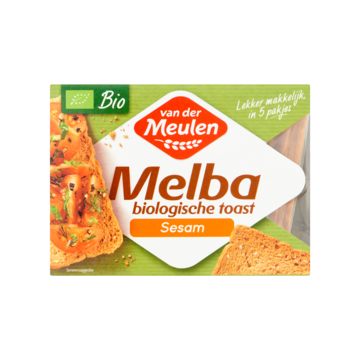 Van Der Meulen Melba Biologische Toast Sesam 100 G Bij Jumbo van der meulen kopen in de aanbieding