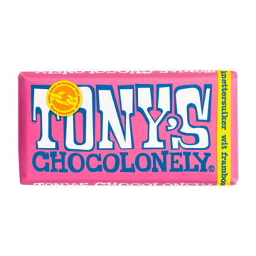 Tonys Chocolonely Wit 28 Framboos Knettersuiker 180 G Bij Jumbo tonys chocolonely kopen in de aanbieding
