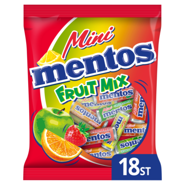 Mentos Fruit mini Uitdeel Snoep Zak 18 stuks