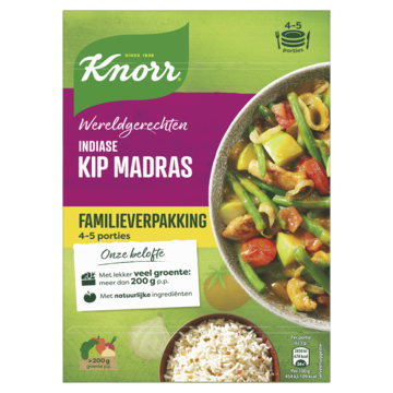 Knorr Wereldgerechten Maaltijdpakket Indiase Kip Madras XXL 529g