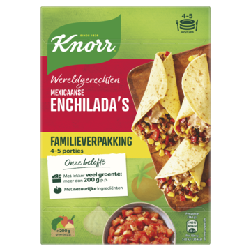 Knorr Wereldgerechten Maaltijdpakket Mexicaanse Enchilada's XXL 328g