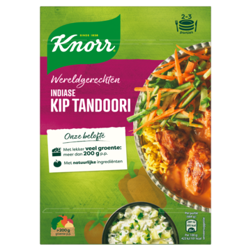 Knorr Wereldgerechten Maaltijdpakket Indiase Kip Tandoori 303g Aanbieding 2 verpakkingen M u v familieverpakkingen