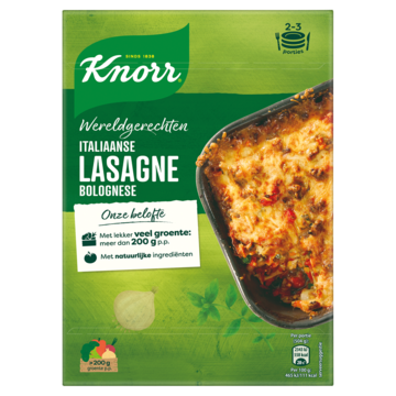Knorr Wereldgerechten Italiaanse Lasagne Bolognese 192g Aanbieding 2 verpakkingen M u v familieverpakkingen
