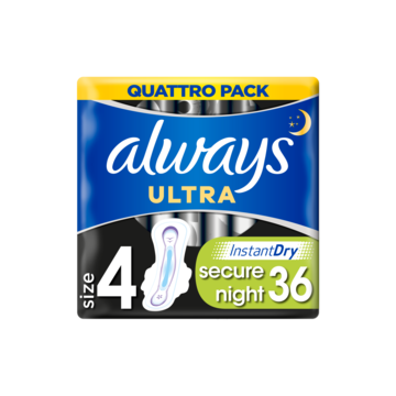 Always Ultra Secure Night (Maat Maandverband Vleugels x36 bestellen? - Drogisterij — Supermarkten