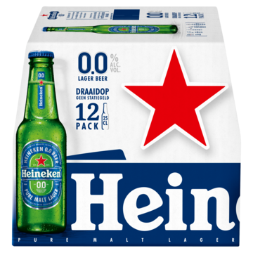 Heineken Premium Pilsener 0.0 Bier Draaidop Fles 12 x 25cl
