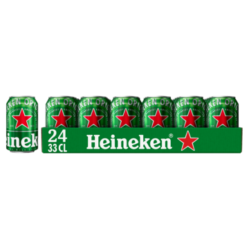 Jumbo Heineken Premium Pilsener Bier Blik 24 x 33 cl Tray aanbieding