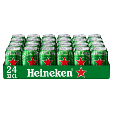 Heineken Premium Pilsener Bier Blik 24 x 33 cl Tray