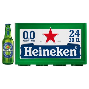 Heineken Premium Pilsener 0.0 Bier Fles 24 x 30 cl Krat