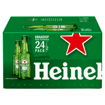 Heineken Premium Pilsener Bier Draaidop Fles 24 x 25cl