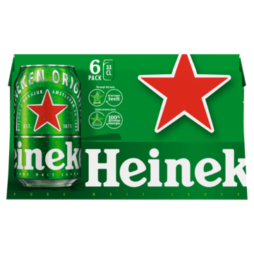Heineken Premium Pilsener Bier Blik 6 x 33cl