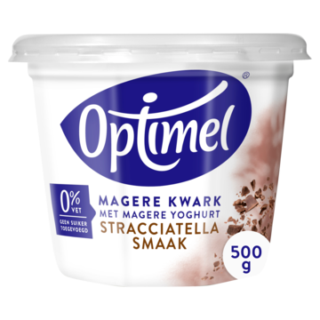 Optimel Magere Kwark met Magere Yoghurt Stracciatella Smaak 0% Vet 500g