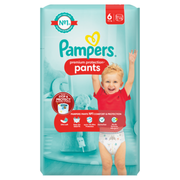 Pampers Premium Protection Pants Maat 6, x15 Luiers