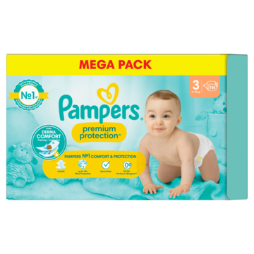 Pampers Premium Protection Maat 3, Luiers X114 - Baby, Jumbo Supermarkten