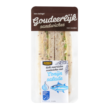 Jumbo Licht Meerzaden Sandwiches met Tonijn Salade 2 Stuks 155g