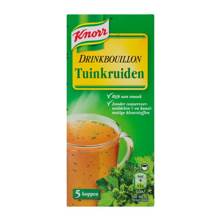 Knorr Soep Drinkbouillon Tuinkruiden 5 Stuks Eénkops soep