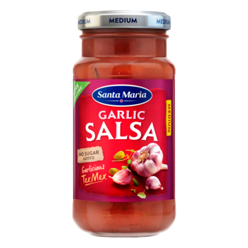 Santa Maria Salsa Garlic Medium 230g