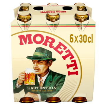Birra Moretti L'Autentica Bier Fles 6 x 30cl