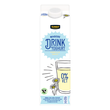 Jumbo Magere Drinkyoghurt Vanillesmaak 0% Vet 1L