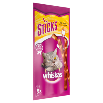 Whiskas Sticks - Kip - Kattensnack - 3 Stuks