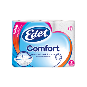 Edet Comfort 3-Laags Toiletpapier 6 Rollen