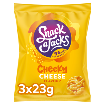 Snack A Jacks Crispy Rijstwafels Kaas 3x23gr