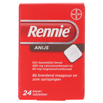 Rennie Anijs kauwtabletten bij brandend maagzuur, 24 stuks