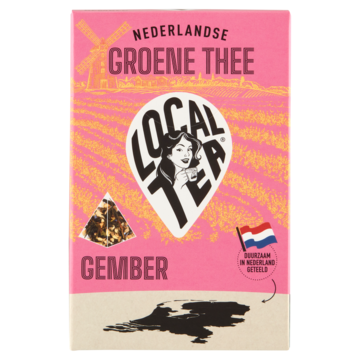 LocalTea Nederlandse Groene Thee Gember 10 Stuks
