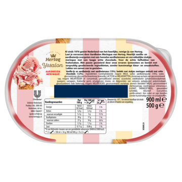 Hertog IJs Ijssalon aardbeien meringue