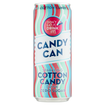 Candy Can Sparkling Cotton Candy Drink Zero Sugar 330ml