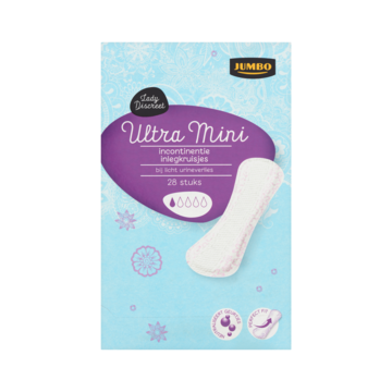 Jumbo Lady Discreet Ultra Mini Incontinentie Inlegkruisjes 28 Stuks huismerk kopen in de aanbieding