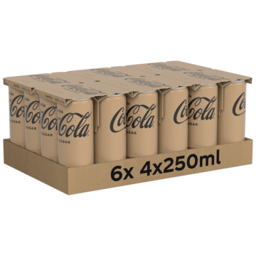 Coca-Cola Zero Sugar Vanilla - 24 stuks - 6 x 4 x 250ml Tray Blikjes