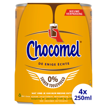 Chocomel 0% blik 4x 250ml