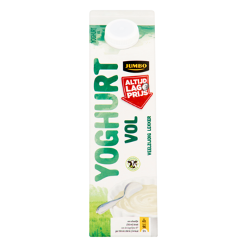 Jumbo Yoghurt Vol 1 L Bij huismerk kopen in de aanbieding Jumbo Yoghurt Vol 1 L Bij huismerk kopen in de aanbieding