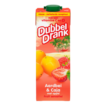 DubbelDrank Aardbei & Caja 1L