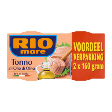 Rio Mare Tonijn in Olijfolie Voordeelverpakking 2 x 160g