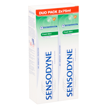 Sensodyne Fresh Mint tandpasta voor gevoelige tanden 2x 75ml