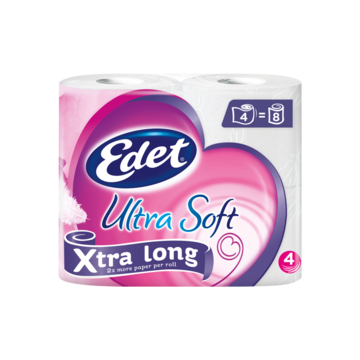 Edet Ultra Soft Xtra Long 4-Laags Toiletpapier 4 Rollen