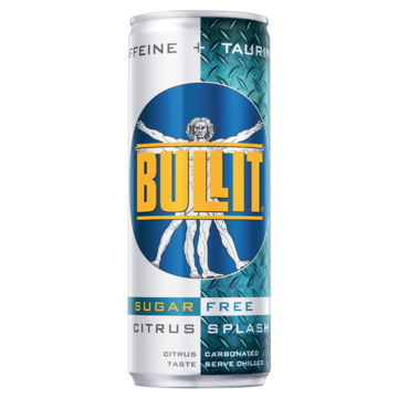 Bullit Energy Drink Sugar Free Citrus Splash 0,25L Can