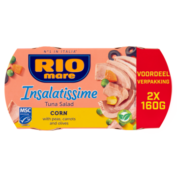 Rio Mare Insalatissime Tuna Salad Corn Voordeelverpakking 2 x 160g