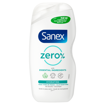 Hydraterende douchegel Sanex Zero% voor alle huidtypes {500ml}