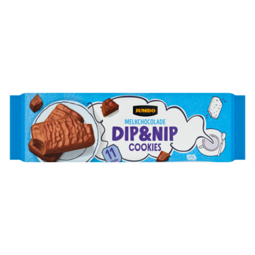 Jumbo Dip&Nip Cookies Melkchocolade 11 Stuks 200g