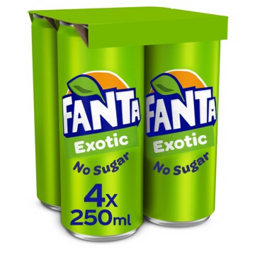 Fanta Exotic No Sugar 4 x 250ml