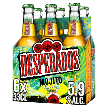 Desperados Mojito Bier Fles 6 x 33cl