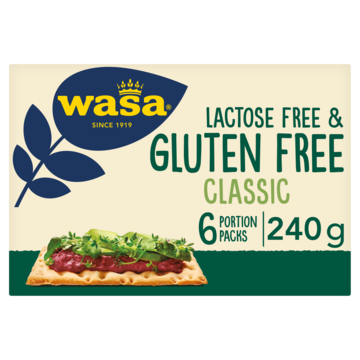 Wasa Gluten- & Lactosevrij Knäckebröd Classic 18 Stuks 240g