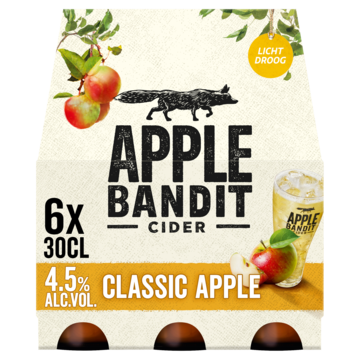 Apple Bandit Cider Classic Apple Fles 6 x 300ML