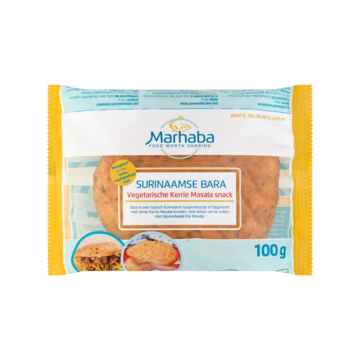 Marhaba Surinaamse Bara Vegetarische Kerrie Masala Snack 100g